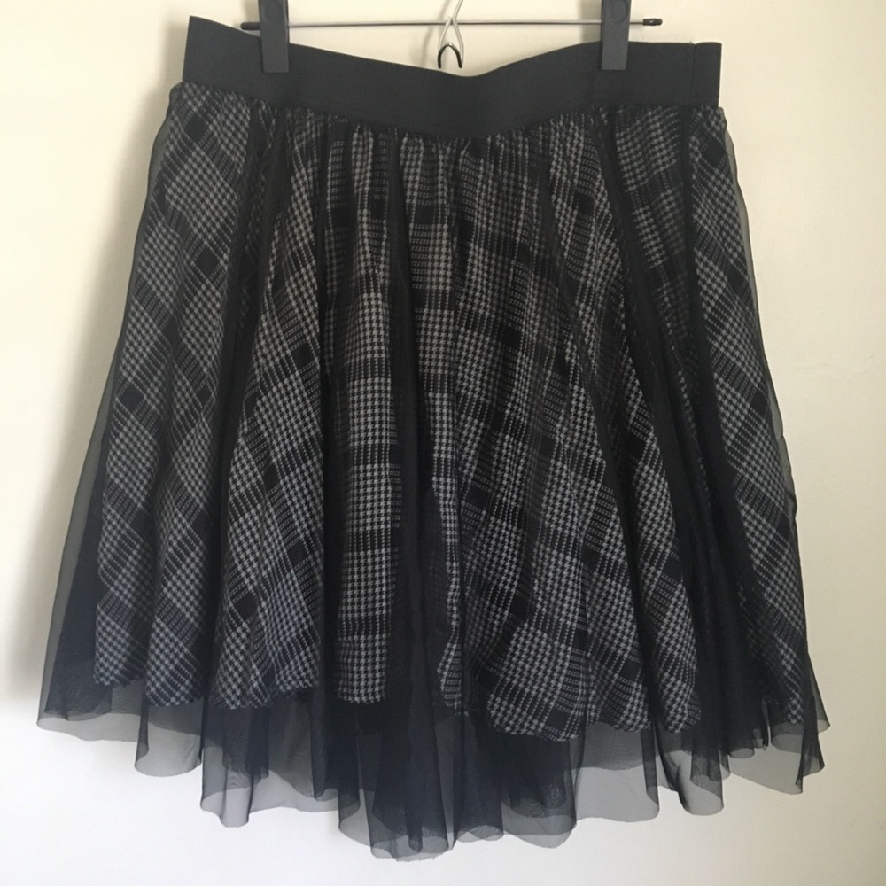 Torrid Full Mesh and Plaid Skirt - Size 1